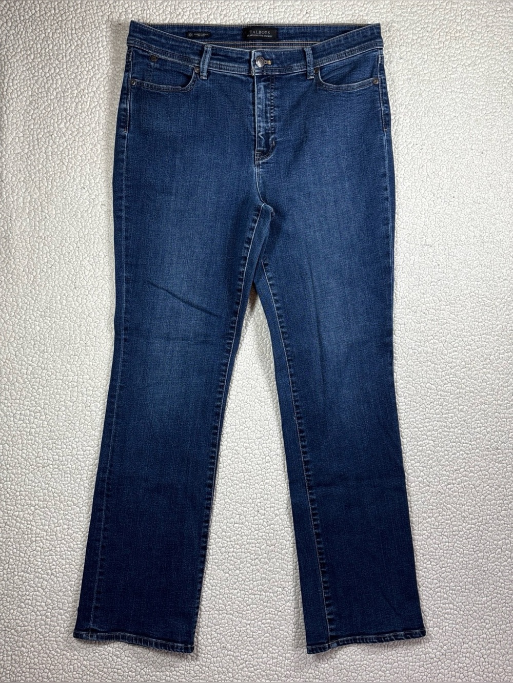 Talbots Flawless Five Pocket Barely Boot High Waist Women Stretch 10 Blue Jean